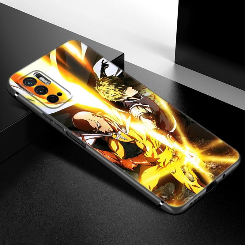 One-Punch Man Anime Phone Case For Xiaomi Redmi Note 7 8 8T 9 9S 10 10S 10T 11 11S 4G 11E 11T Pro 5G Soft TPU Black Cover