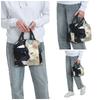 Cartoon Black White Cat Print Insulated Lunch Bag for Women Office Cooler Thermal Food Box Tote Portable Lunch Boxes Container