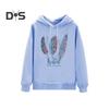 Fall Winter Hoodie Feather Print Long Sleeve Thick Loose Soft Drawstring Hooded Unisex Keep Warm Casual Elastic Cuff Women Men Hoodie