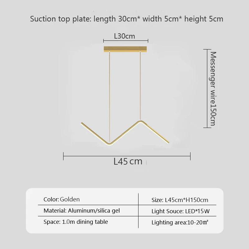 Modern LED Pendant Light Minimalist Chandelier For Dinning Room Kitchen Bar Restaurant Home Decor Led Lighting Remote Control