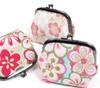 Komon Kobo Puffy Clasp Modern Plum Blossom Futako Wa Edo 0217 3.6-inch Pouch, (Pink), Chirimen, Kyoto, KOMONO, Komon,