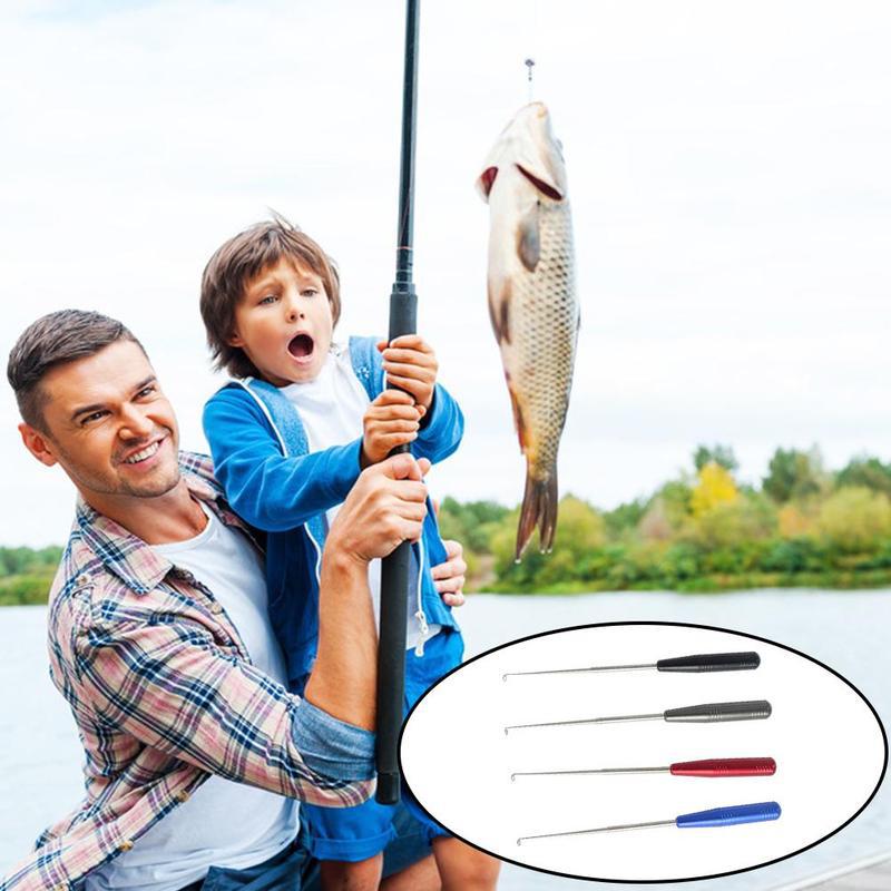 Stainless Steel Fish Hook Remover Deep Throat Dehooker with Aluminum Alloy Handle