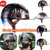 Retro Motorcycle Helmet Certification Protection Cap Vintage Men Women Baseball Cap Half Helmet Riding Racing Moto Helmets