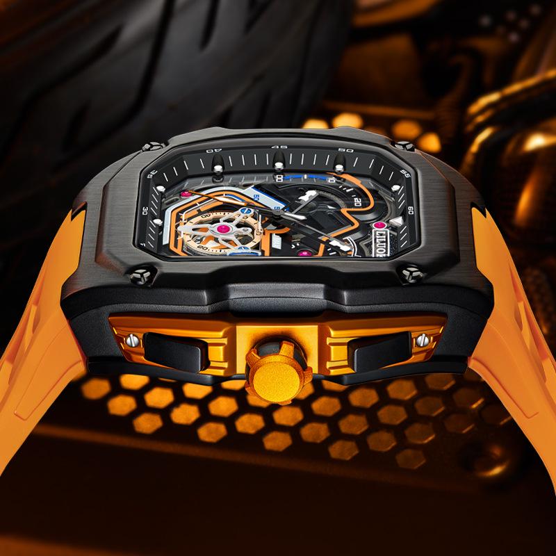 Orologio Sportivo SVJ da Uomo di Alta Gamma Scheletro 3D Luminoso Impermeabile al Quarzo