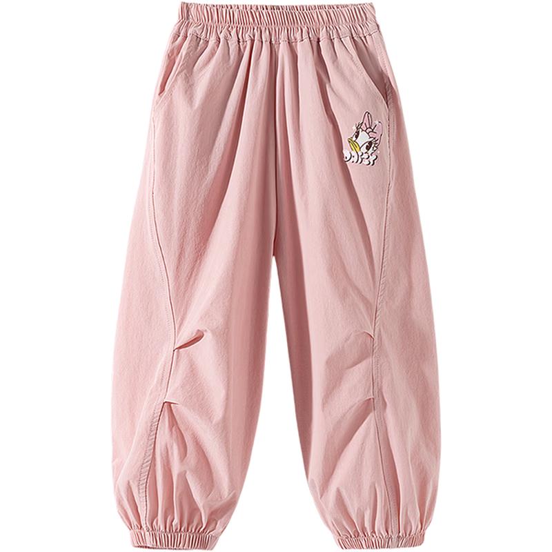 Disney Girls' Summer Cartoon Print Lightweight Anti-Mosquito Pants