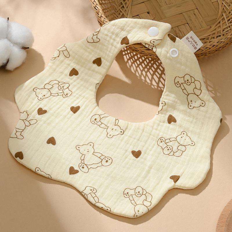 Weiches sechslagiges Baby-Lätzchen aus reiner Baumwolle - Mullwindel für Neugeborene