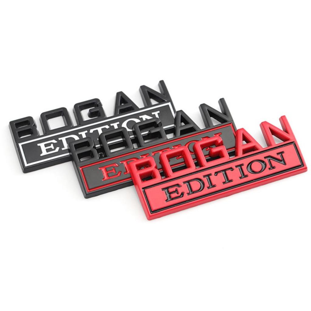 1Pc 3D Metal Bogan Edition Logo Car Front Grille Badge Side Fender Rear Trunk Emblem Sticker Decal