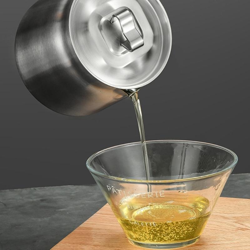 Lebensmittelechte Öl-Abtropfkanne Mit Abnehmbarem Deckel Und Frittierkorb Langlebiges Küchenwerkzeug Für Zuhause Restaurant