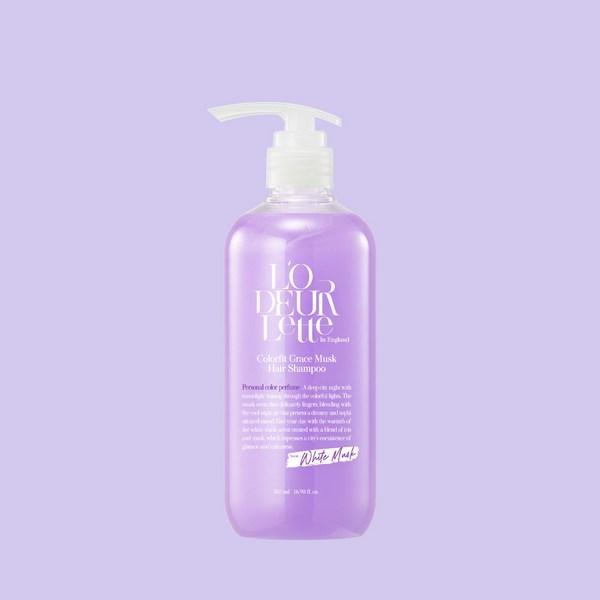 Lauderette Color Fit Hair Biotin Mildly Acidic Perfume Shampoo White Musk Fragrance, 500ml, 1 pc., Korean pet shampoo