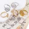 5pcs 10pcs Stainless Steel Ring Base Adjustable Tray Cabochon Settings Blank Bezel Rings Embryos 12mm to 20mm for Jewelry Making