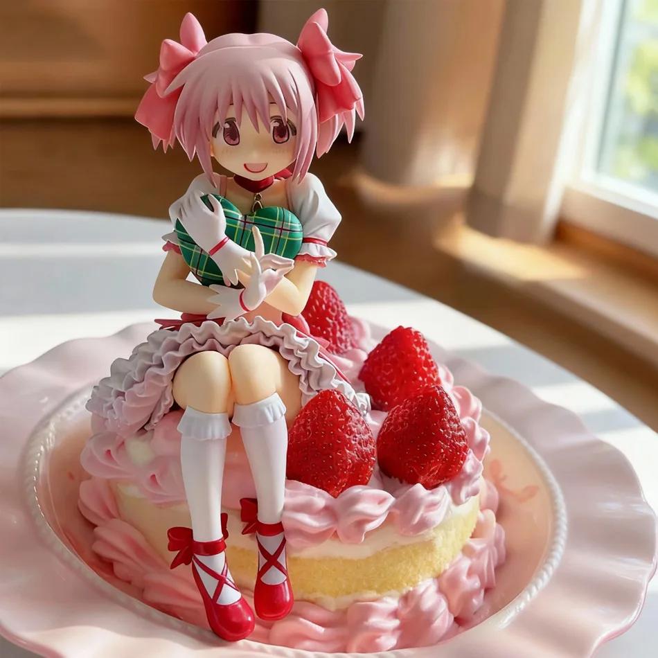 Anime Magica 14cm Kaname Madoka Cartoon Figure Instant Noodle Stopper PVC Model Desktop Ornaments Children's Toys Holiday Gifts