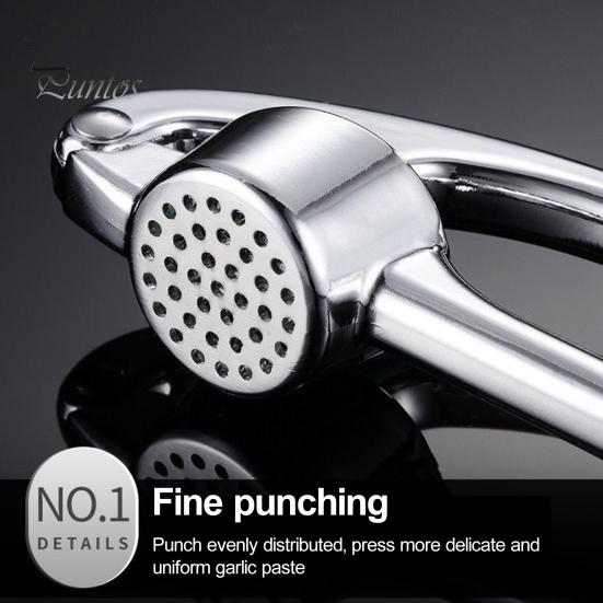 Sinklegering Hvitløkspresse Ergonomisk håndtak Hvitløkspresser Bærbar finmasket hvitløksknuser Kjøkken Gadget