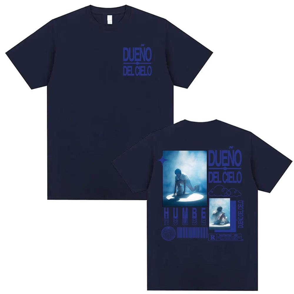 Singer Humbe Dueno Del Cielo Tour 2026 New Album T Shirts Mens Women Hip Hop Summer Oversized Short Sleeve Tshirts Streetwear