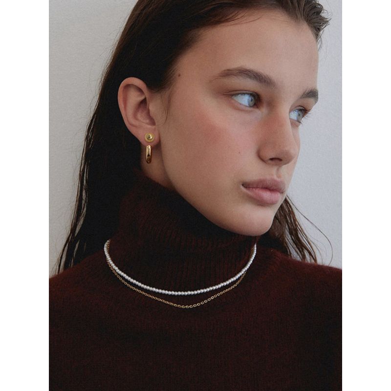 Buy without Hesitation Fashionable Special-Interest Design European and American Earrings Geometry Gold
