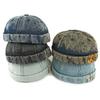 HT5048 New Spring Autumn Caps for Men Women 100% Cotton Denim Hat Male Female Adjustable Skull Cap Unisex Beanie Hat Hip Hop Cap