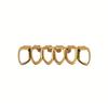 European Six-Tooth & Four-Tooth Hollow Fangs with Flat Teeth Hip Hop Grill Set