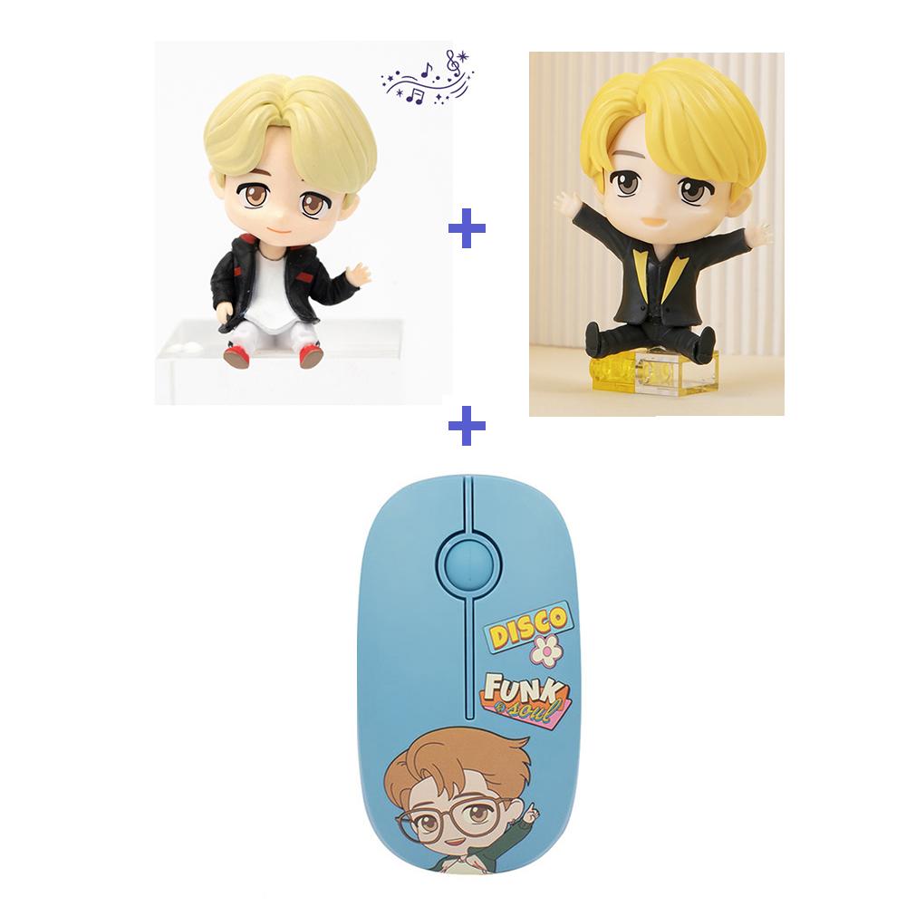 

БТС(Бантан мальчики) 2 Рисунок монитора(Волшебная дверь+Масло) + НАБОР беспроводной мыши, TinyTan, официальный, оригинальный, подлинный, KPOP, идол