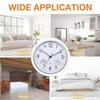 Utomhusklocka Dekorativ Rund Klocka Med Termometer och Luftfuktighet Stora Väggklockor Vattentät Elegant Retro Tyst Klocka