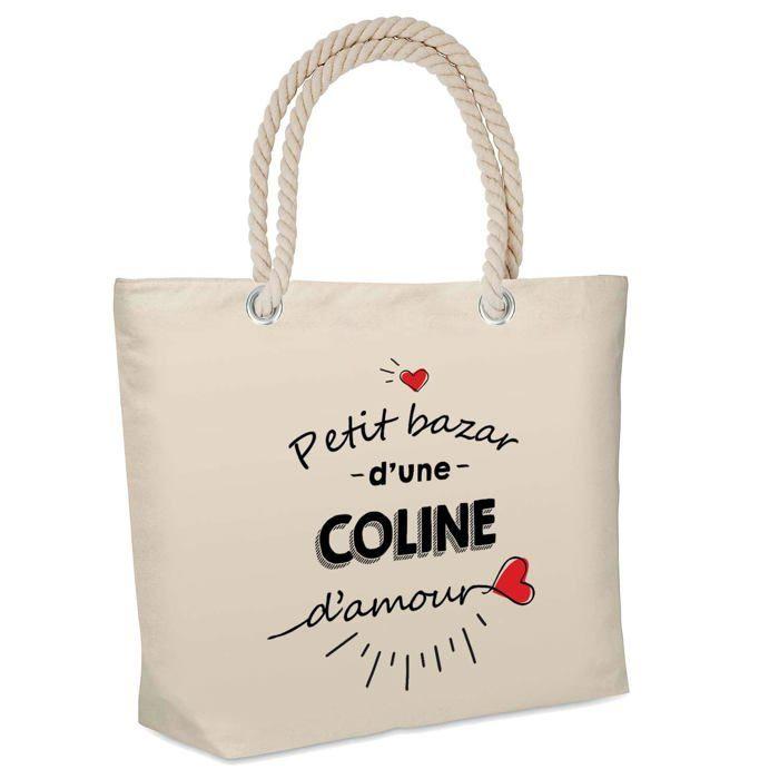 Sac de plage - PLANETEE - isotherme Bazar d'une Coline d'amour - Coton - Grande contenance - Imprimé en France