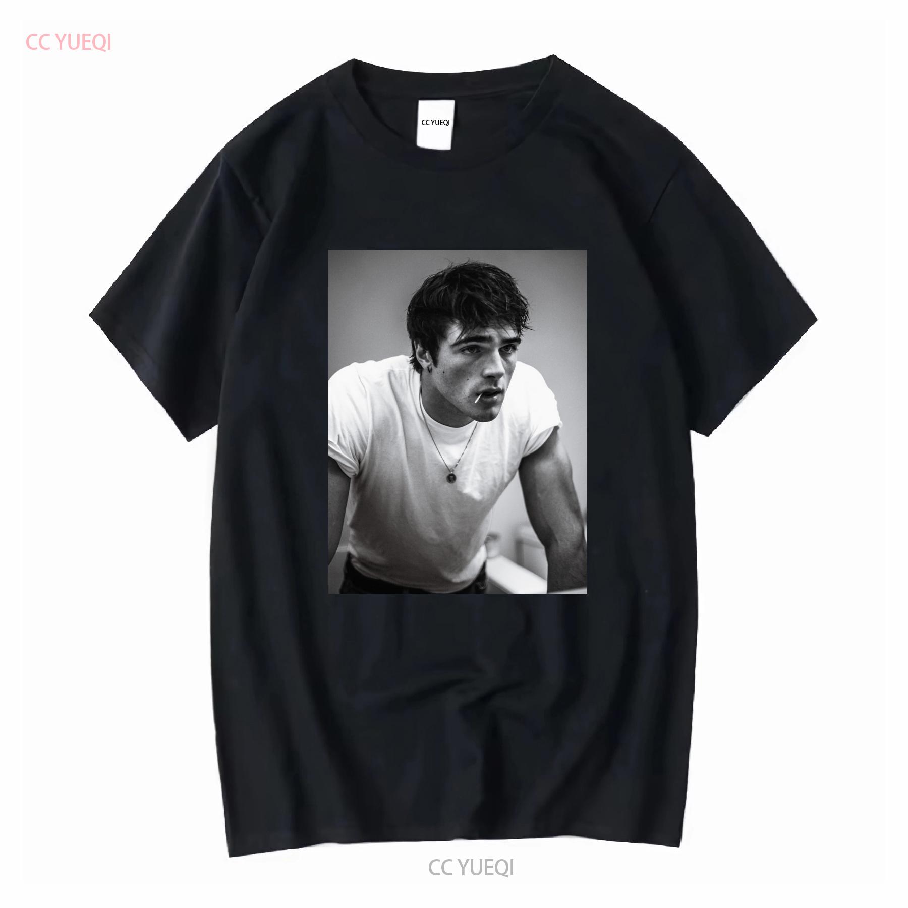 

NWT Jacob Elordi Australian Actor The Kissing Booth T Shirt long sleeves vintage Washed Versatile Slightly Stylish homme L