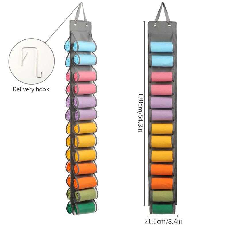 26-Pocket Double-Sided Yoga Outfit Hanging Storage Bag