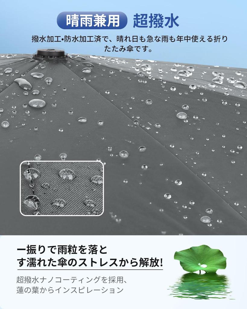 parasol with UV complete light and heat automatic opening and compact folding UV windproof and suitable for both sunny and rainy durable fiberglass