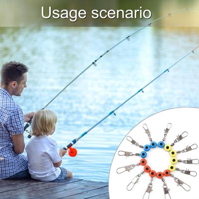 100Pcs Fishing Float Bobber Stops Space Beans Swivel Connectors Metal Snap Fishing Hook Sea Bean Connector Enduring