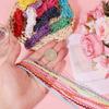 GLOBLELAND 34Pcs 17Colors Mini Rick Rack Fringe Trim Ribbon Tiny Wave Bending Sewing Lace Trim Ribbon for Doll Clothes Sewing Craft Supply