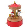Christmas Music Box Wood Carousel Delicate Clockwork Musical Box Decoration Gifts