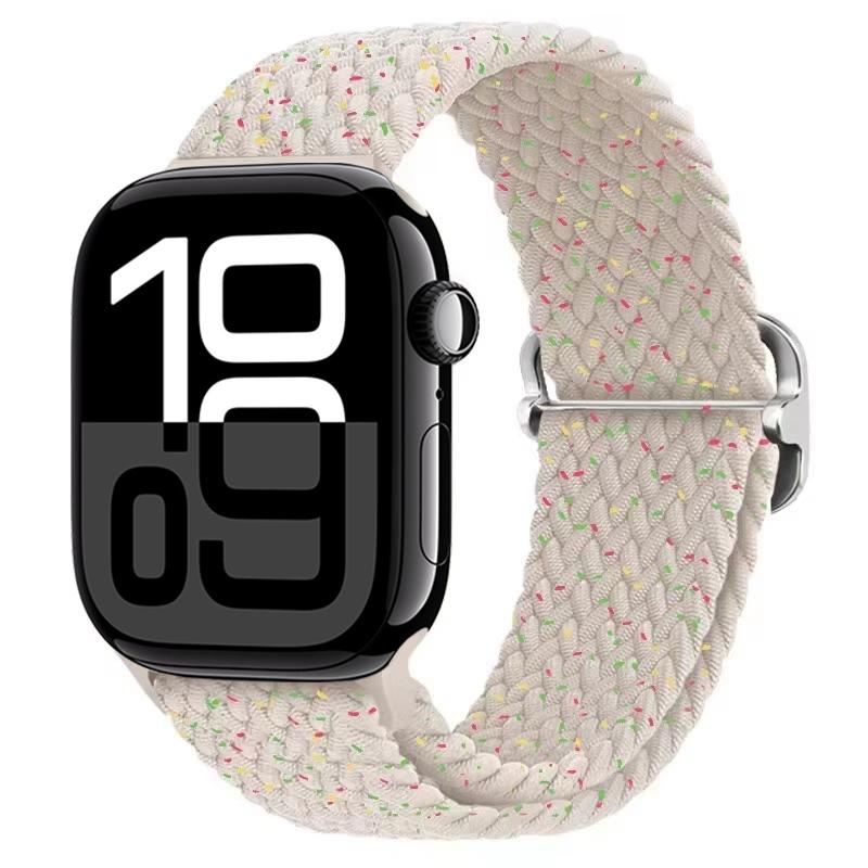 Nylon Braided Loop Band for Apple Watch Ultra/2 49mm 10 9 8 7 46mm 45mm 41mm 6 5 4 SE 44mm 40mm Elastic Strap for iWatch 3 42mm