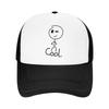 Stickman Funny Bro Trucker Hat For Men Women Summer Breathable Mesh Side Hats Caps Adjustable Fit For Casual Wear