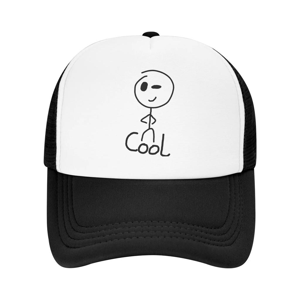 Stickman Funny Bro Trucker Hat For Men Women Summer Breathable Mesh Side Hats Caps Adjustable Fit For Casual Wear