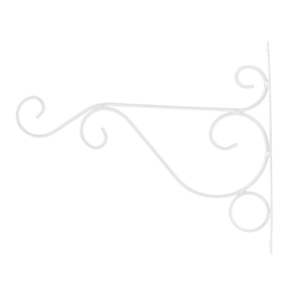 

Iron Plant Hanger Wall Hanging Bracket Flower Hook for Home Garden Decoration 30*21cm(White) белый