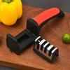 1 Piece Knife Sharpener 3/4 Segment Professional Knife Sharpening Stone Kitchen Handheld with Non Slip Base Kitchen Knives