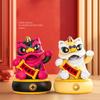 Solar Lucky Lion Figurine Chinese Cultural Home & Car Decor for Housewarming and Festivals