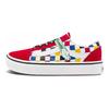 Vans Old Skool Series Canvas Checkerboard Trendy Versatile Sports Low-Top Kids Skate Shoes Red White Blue Color Block Kids Sneakers VN0A4U1Q2JR
