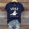 Women's Casual Printed Round Neck Short Sleeve T-Shirt Pullover Top
