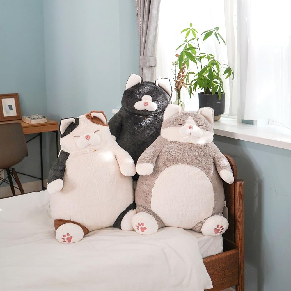 Ribheart Big Size Cat Plush Toy - Cat Affirmation - Katsuo (Bicolor Cat) - Approx. 58cm in Length -