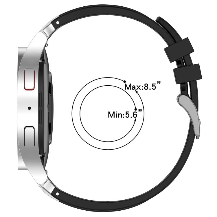 20mm Quick‑Release Silver‑Buckle Royal‑Style Silicone Watch Band Strap, Replacement Wrist Accessory for Huawei Watch GT3 42mm Smart Watch