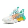 Children's and Boys' Sports Shoes 2025 New Leather Non-slip Rotary Buckle Running Shoes Medium and Older Children's Casual Sports Shoes Trend