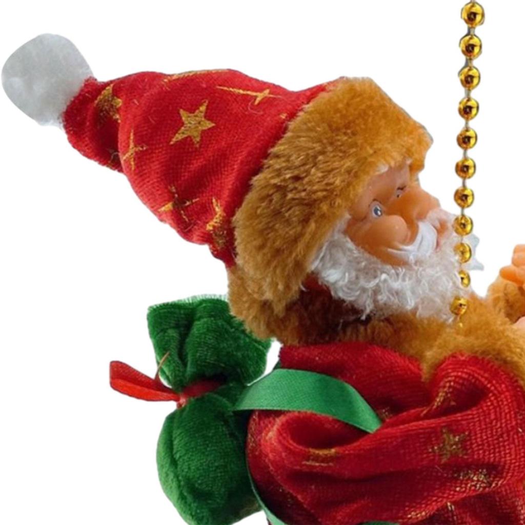 Elektrisk Klatrende Julenisse Tegneserie Plysjdukke Ornament Juledekorasjon til Juletre
