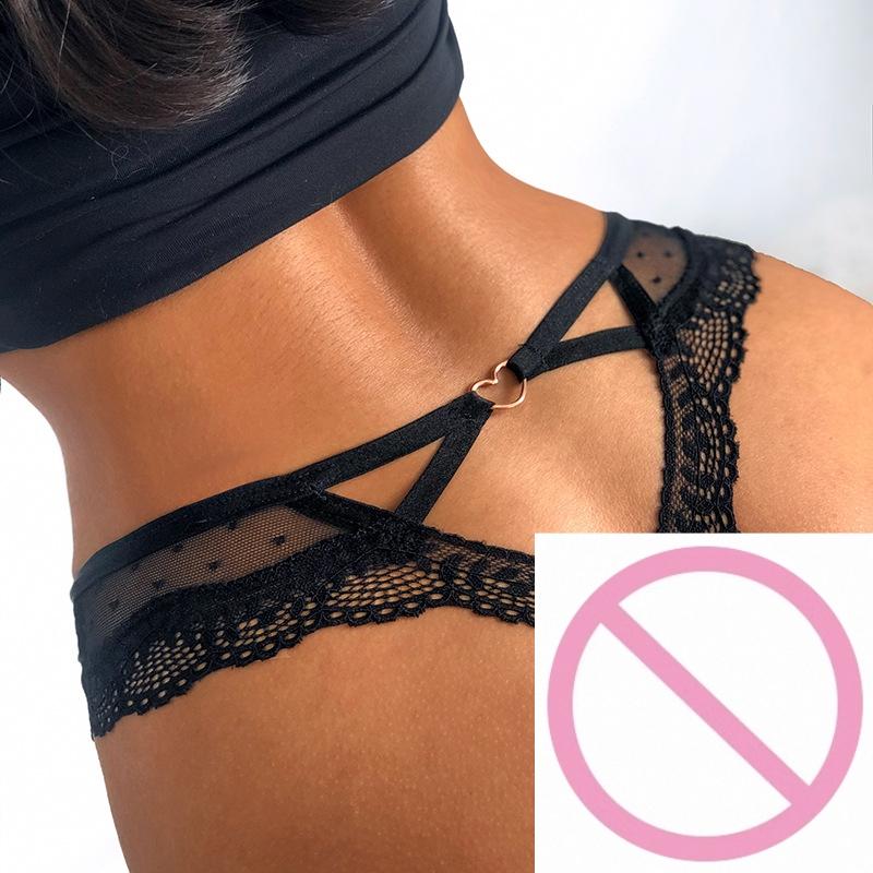 Transparent Lace Lady thong sexy Hollow Out Women's Lingerie Polka Dot Mesh T pants Seamless low-waisted Female G-string Tanga