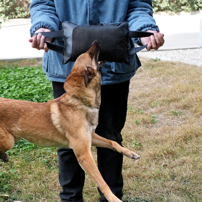 Haustierbedarf Hundetraining Rindsleder Bissziel Bisskissen Deutscher Schäferhund Pferd Hundebissspielzeug Hundetraining Interaktion