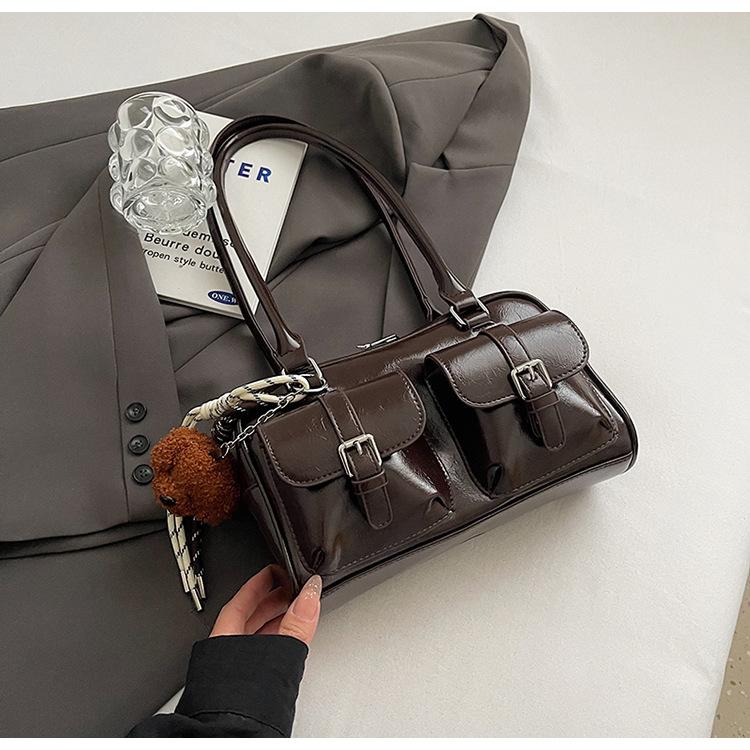 Damentasche Premium Retro Bowlingtasche Mehrfachtaschen Achseltasche Pendler Schultertasche