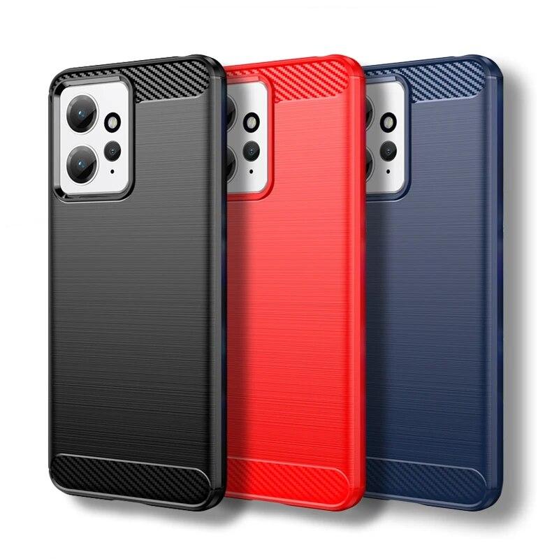 

Чехол для Xiaomi Redmi Note 12 4G Redmi Note 12, чехол 6,67 дюйма, противоударный силиконовый бампер из углеродного волокна для Redmi Note 12 Fundas