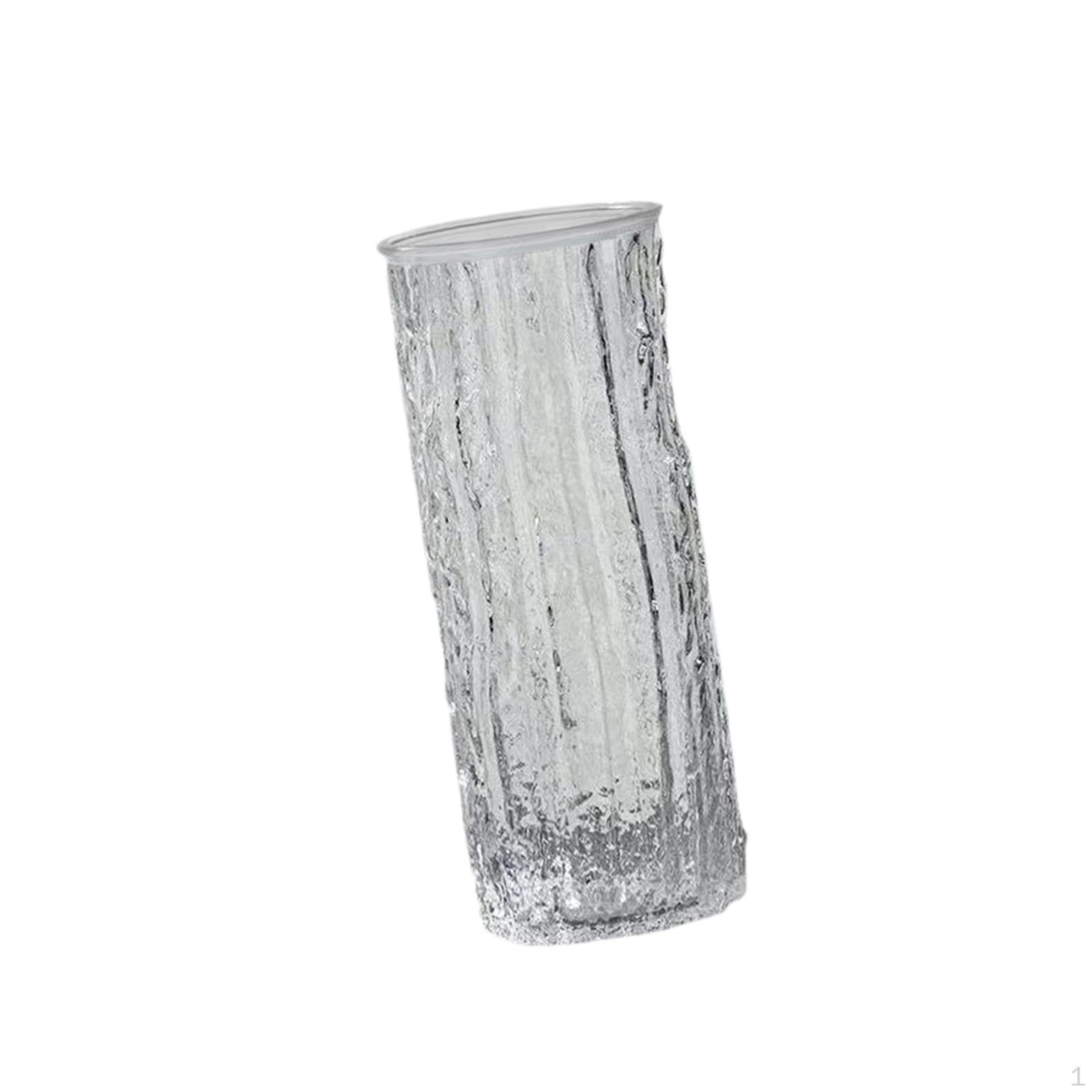 

Glass Flower Vase Artistic Floral Container for Fireplace Bedroom Entrance