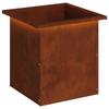 Garden Planter with LED Rustic Look 40 X 40 X 40 Cm
