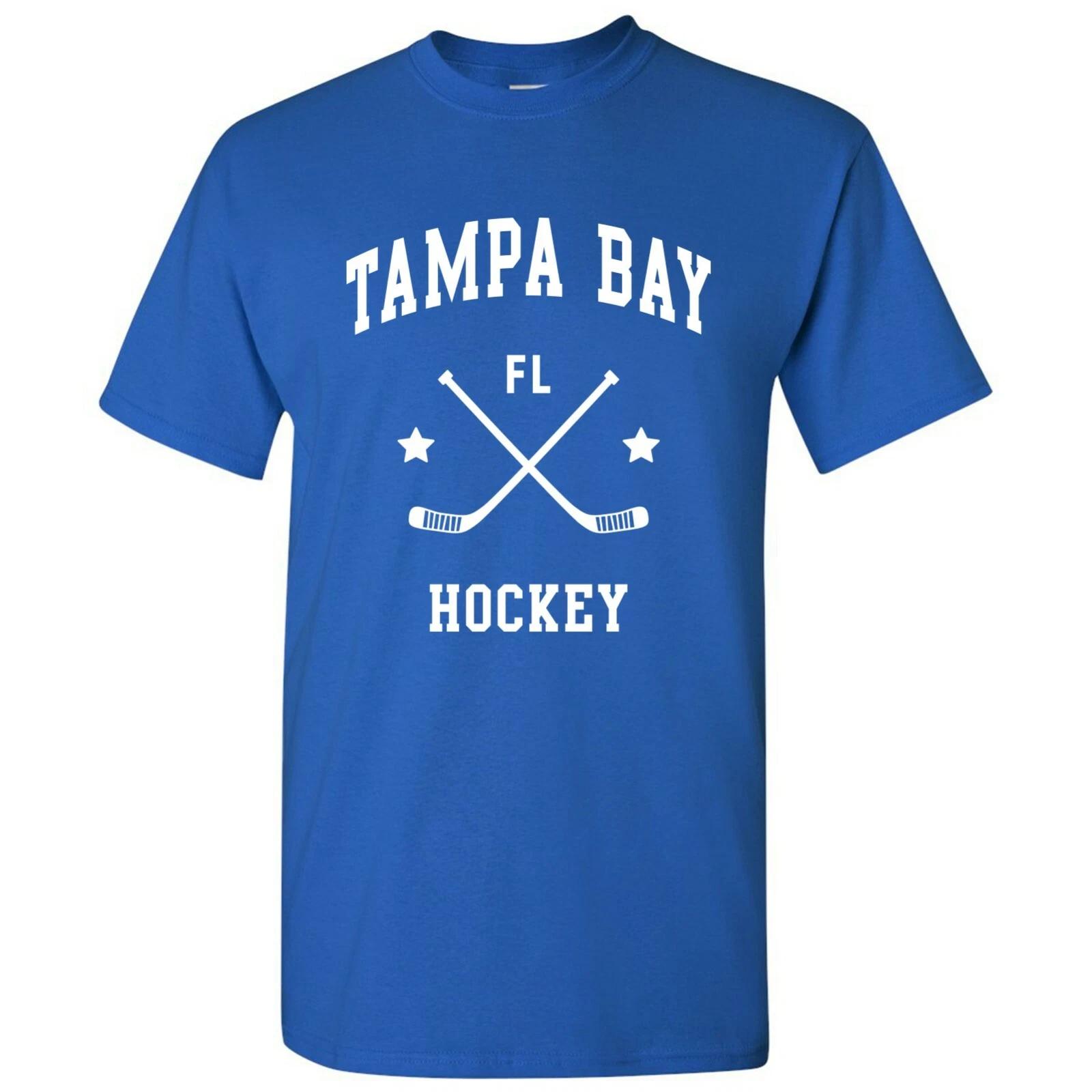 Tampa Bay Classic Hockey Arch Basic Cotton T-Shirt M