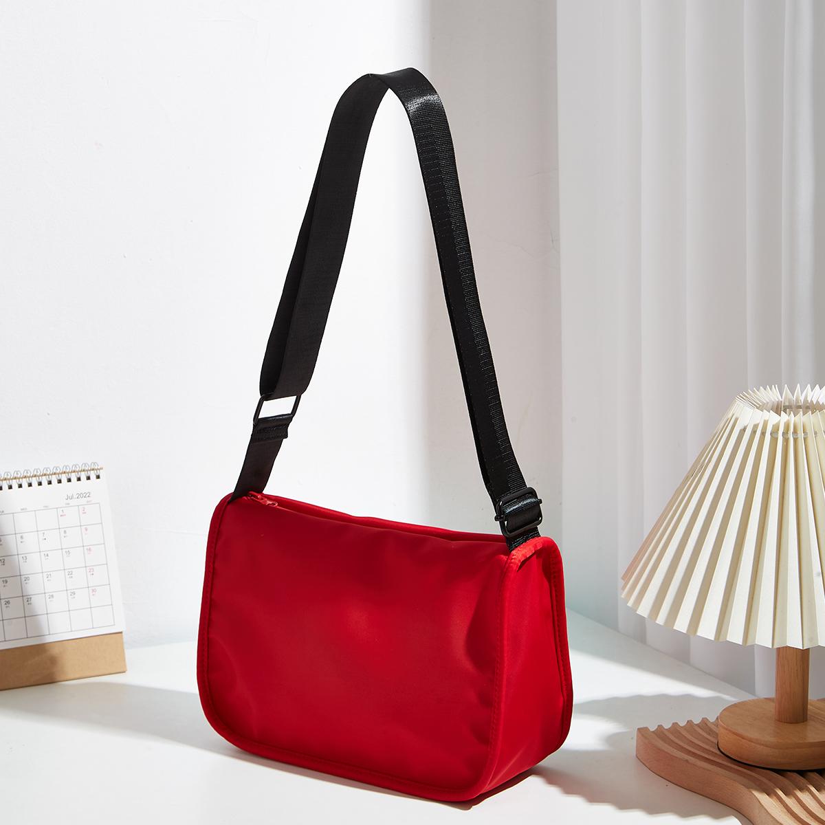 

Минималистская мягкая сумка через плечо из искусственной кожи, большая вместимость, мягкая женская сумка, студенческая сумка, новая