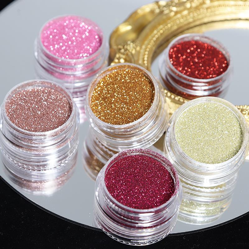 6 Colors Glitter For Epoxy Resin Filling Laser Gold Silver Fine Powder Loose Sequins Silicone Mold Tumbler Art DIY Crafts